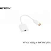 Hytech HY-DS10 Display Port To HDMI ÇEVIRICI ADAPTÖR 10cm - 1