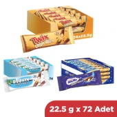 Twix - Bounty - MilkyWay Crispy Rolls 22.5 x 24 Adet 3 lü Karma Paket (Toplam 72 Adet) - 1