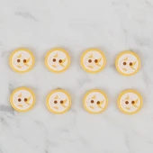 Loren Crafts sarı 8 li balık düğme - 579 thumbnail 2