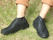 Silikon Ayakkabı Kılıfı Kaymaz Su Kir Geçirmez L Beden Siyah (5250) - 2