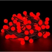 5m 28 Led Kırmızı Işık Siyah Kablo Fişli - 1