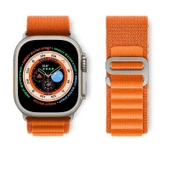 Apple Watch 49mm Ultra Seri Uyumlu Frost Alpine Loop Kordon  Turuncu thumbnail 4