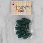 Loren Crafts yeşil 8 li çoban düğmesi - 92 - 1