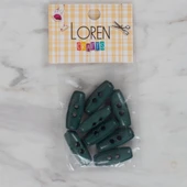 Loren Crafts yeşil 8 li çoban düğmesi - 91 - 1