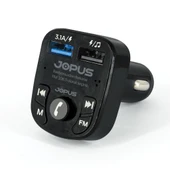 Jopus Bluetooth Araç Kiti, Araç Şarjı Çakmaklık Girişli, Oto Müzik Çalar Kiti, Fm Transmitter Usb Mp3 F8 - 1