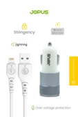 Jopus Iphone Lightning Araç Çakmaklık Şarjı Çift USB Çıkışlı 3.0A Hızlı Şarj JO-A6 Jwix 2in1 3100 mAh - 4