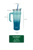 Bambum Horizon - Pipetli Termos Bardak Lacivert 1000ml - 5