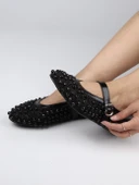 Stato Taş Detaylı Kadın Babet Siyah thumbnail 1