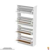 Modilayn UMAY' 2 Li Asma Antre Hol 72 x 148 x 25,5 cm’ lik 4 Düşer Kapak 8 Göz Raf Bölmeli Ayakkabılık - 7