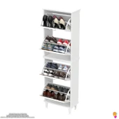 Modilayn UMAY' 2 Li Kapı Önü 52x168x 26 cm’ lik 4 Düşer Kapak 8 Göz Bölmeli Ayakkabılık thumbnail 5