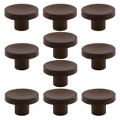 Tek Vidalı Bohem İç Bükey Plastik Düğme Kulp Kestane Kahvesi Renk Mobilya Dolap Çekmece Kulpu Kulbu thumbnail 1