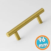 Mobilya Mutfak Çekmece Dolap Dolabı Kulbu Kulpu Kulpları (96 mm - 9.6 cm) Gold Altın (10 Adet) Metal thumbnail 2