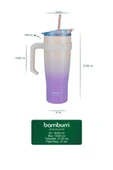 Bambum Horizon - Pipetli Termos Bardak Pembe 1000ml - 3