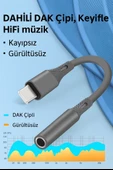 TD-C3327 Type-C-3.5mm Kulaklık Dönüştürücü HiFi Ses Aktarımı DAC Çipli Tak ve Kullan 13cm - 3