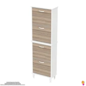 Modilayn UMAY' 2 Li Kapı Önü 52x168x 26 cm’ lik 4 Düşer Kapak 8 Göz Bölmeli Ayakkabılık thumbnail 6