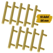 Mobilya Mutfak Çekmece Dolap Dolabı Kulbu Kulpu Kulpları (96 mm - 9.6 cm) Gold Altın (10 Adet) Metal thumbnail 1