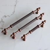 Mobilya Mutfak Çekmece Dolap Dolabı Kulpu Kulbu Kulpları Eskitme Antik Bakır Metal 128 mm thumbnail 4