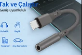 TD-C3327 Type-C-3.5mm Kulaklık Dönüştürücü HiFi Ses Aktarımı DAC Çipli Tak ve Kullan 13cm - 4