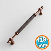Mobilya Mutfak Çekmece Dolap Dolabı Kulpu Kulbu Kulpları Eskitme Antik Bakır Metal 128 mm thumbnail 1