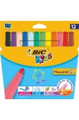 Bic Kids Visa Color XL Yıkanabilir Keçeli Boya Kalemi 12 Renk - 1