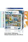 Ks Games Posta Pulları Gogh Puzzle 1000 Parça 20760 ve Tükenmez Kalem+Sezgistore Ayraç Cetvel - 1