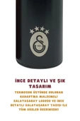 Galatasaray 500ml Lisanslı Çift Katlı Paslanmaz Çelik Termos 8 Saat Sıcak Soğuk Hediye Kutulu Siyah - 2