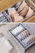 Sütyen Düzenleyici 8 Bölmeli, İç Çamaşırı Sütyen Çorap Katlanabilir Dolap ve Çekmece İçi Organizer thumbnail 3