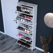 Modilayn VARBİ UMAY' 2 Li Antre Hol 72 x205x 25, 5 cm’ lik 5 Düşer Kapak 10 Göz Bölmeli Ayakkabılık - 3