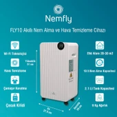 FLY10 Akıllı ( Wi-Fi ) Ev Tipi Nem Alma ve Hava Temizleme Cihazı - 2