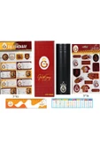 Galatasaray Lisanslı Çelik Termos 500 ml ve Şekilli Etiket+Okul Etiketi+Sezgistore Cetvel-Ayraç - 1
