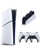 Sony Playstation 5 Slim İthalatçı Garantili + 2.Dualsense + Şarj İstasyonu Dijital - 1