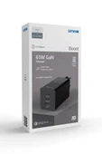 Simex Universal GAN Şarj PD/QC 3.0 65W Şarj Cihazı Çift Type-C ve Tek USB Çıkışlı SPS-06 Boost - 6