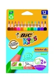 Bic Kids Evolution Üçgen Jumbo Kuru Boya Kalemi 12`li Kutu 3086124001632 - 1