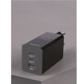 Simex Universal GAN Şarj PD/QC 3.0 65W Şarj Cihazı Çift Type-C ve Tek USB Çıkışlı SPS-06 Boost - 1