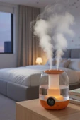 Glr K07 Turuncu Çift Spreyli Ultrasonik Sessiz Hava Nemlendirici ve Gece Lambası | 3L Kapasite - 3