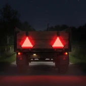 Üçgen Reflektörlü Kırmızı Uyarı Levhası Traktörler Römorklar İçin 35x40 TSE Onaylı Uyarı Levhası thumbnail 3