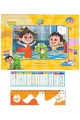 Ks Games Eymen ile Çimen Frame Puzzle/Yapboz 24 Parça 3+ Yaş ve Sezgi Store Cetvel - 1