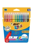 Bic Unisex Çocuk Sarı Kid Couleur Keçeli Boya Kalemi 12`li Kutu Ultra Yıkanabilir - 1