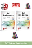 3D Yayınları 2025 Tyt Paragraf 20 Adet-Tyt Dilbilgisi 30 Adet Simulasyon Video Çözümlü Deneme Seti+Kalemlik thumbnail 1