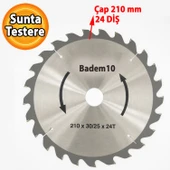 Sunta MDF Kesme 24 Diş 210x30x25 mm Profesyonel Ahşap Kesim Uyumlu Dairesel Testere Bıçağı Modeli thumbnail 2