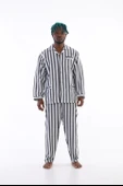 MDB Kocabey 4007 Uzun Kol Çizgili Gaffur Erkek Pijama Takım thumbnail 2