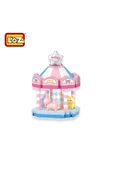 4'LÜ SET - Loz Hareket Eden Lunapark Serisi Mikro Bloklar -Toplam 680 Parça 10+ Yaş (Atlı Karınca, Dönme Dolap, Gondol, Salıncak) - Lunapark Maketi - 3