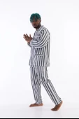 MDB Kocabey 4007 Uzun Kol Çizgili Gaffur Erkek Pijama Takım thumbnail 4