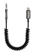 Simex Lightning to Aux Kumaş Spiralli AUX Bağlantı Kablosu SA-01 Zinco - 1