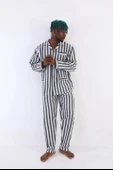 MDB Kocabey 4007 Uzun Kol Çizgili Gaffur Erkek Pijama Takım thumbnail 5