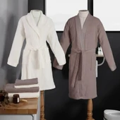 Özdilek Elissa Krem Taş 6 Parça Aile Bornoz Seti thumbnail 1