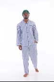 MDB Kocabey 4007 Uzun Kol Çizgili Gaffur Erkek Pijama Takım thumbnail 4