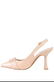 Stato Kadın Topuklu Rugan Ayakkabı Krem thumbnail 4