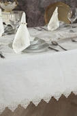 Yonca Masa Örtüsü 26 Parça Krem thumbnail 5