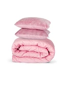 Welsoft Pembe Yorgan Seti Tek Kişilik (1adet  Silikon Yastık ve Kılıfı hedıye) thumbnail 1